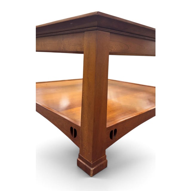 Vintage Stickley Glass Top Cocktail or Coffee Table For Sale - Image 9 of 17