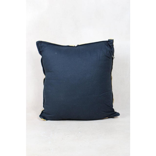 Vintage Kuba Cloth Cushion For Sale - Image 4 of 5