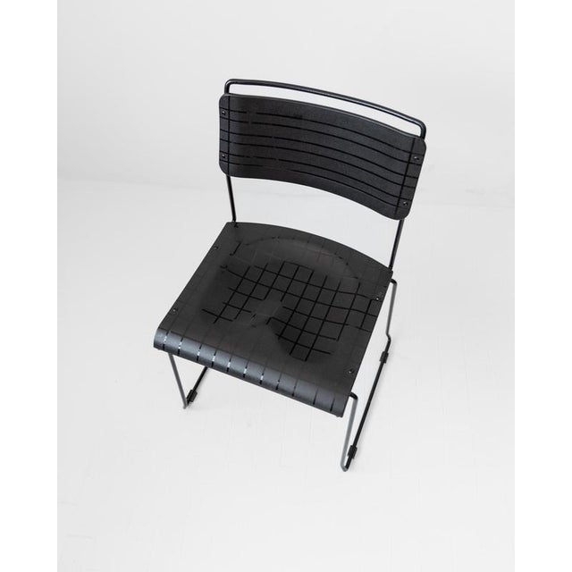 Vintage Dining Chairs in Black Metal and Plastic, 1980s, Set of 4 For Sale - Image 17 of 18