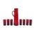 Water Jug with 7 Glasses in Red by Monica Bratt, Sweden, 1950s, Set of 8 For Sale