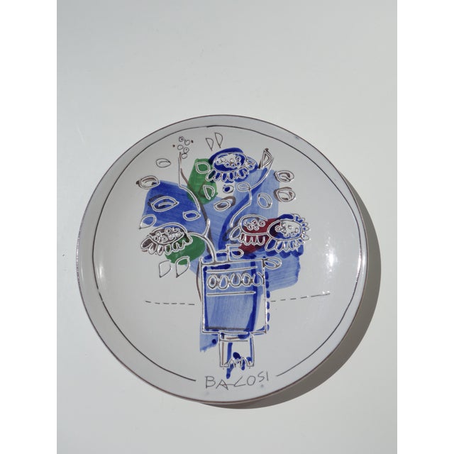Manlio Bacosi Deruta, Italy,1970 Handpainted Ceramic Plate Perfect Condiction This piece has an attribution mark, I am...