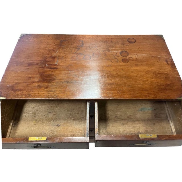 19th Century English Mahogany Campaign Chest For Sale - Image 9 of 13