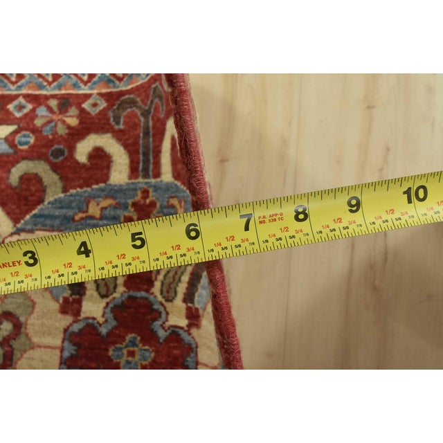 Suzani Runner 2’6” X 9’10” Red Wool Traditional Hand-Knotted Oriental Rug For Sale - Image 12 of 14