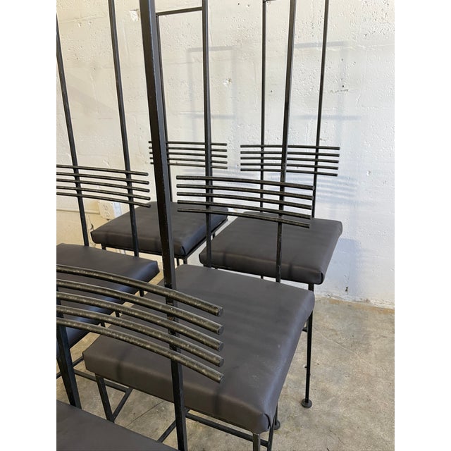 2000 - 2009 Goram Olsson Vintage Wrought Iron Dining Chairs For Sale - Image 5 of 11