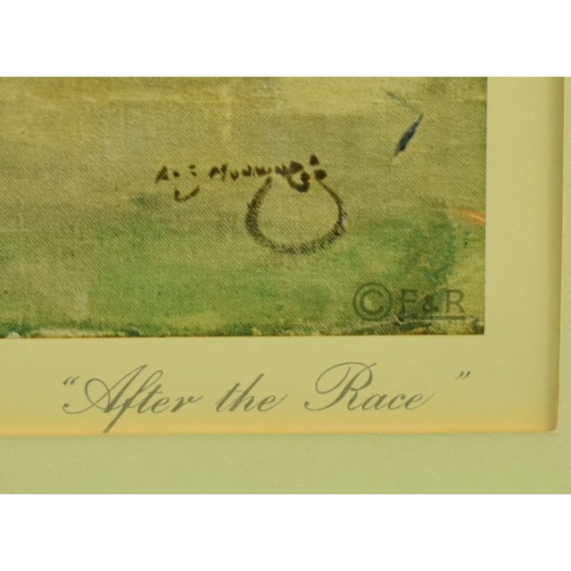 Sir Alfred Munnings After the Race C1951 Colour Lithography Printed by Frost & Reed London For Sale - Image 4 of 10