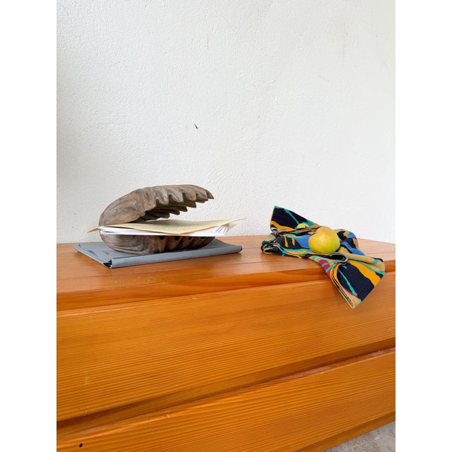 Antique box, or table decoration, handcrafted in a folk art style, depicting a seashell. Beautifully carved wood, with a...