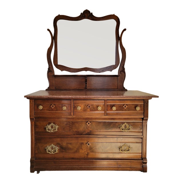 Late 19th Century Eastlake Dresser With Mirror For Sale