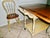Ethan Allen Vintage Ethan Allen Stenciled Drop Leaf Tea Cart and Chair For Sale - Image 4 of 5
