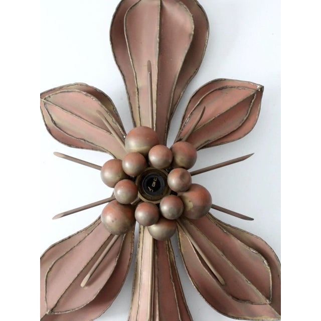 Late 20th Century Global Views Co Fleur Di Lis Sculptural Sconce Lights - a Pair For Sale - Image 4 of 8