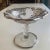 1970s Vintage Grape Leaves Design Silver Overlay Glass Compote For Sale - Image 5 of 5