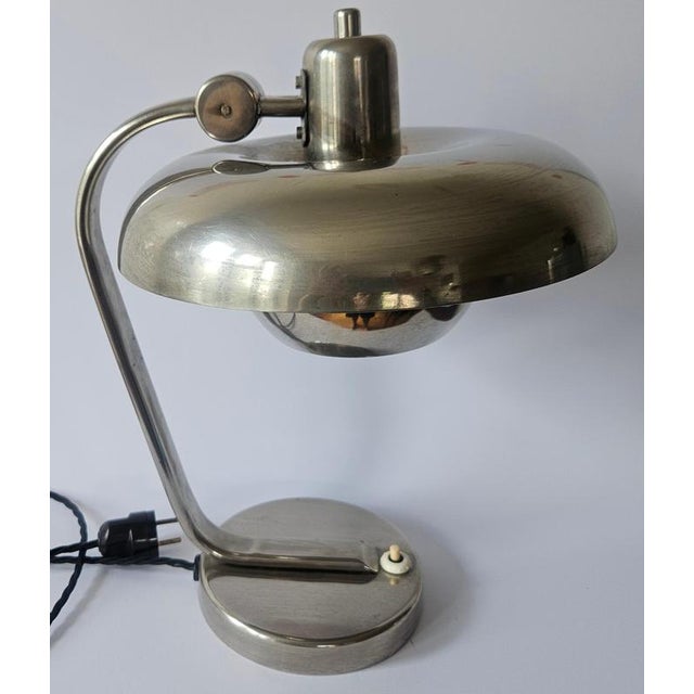 Bauhaus Functionalism Art Deco Bauhaus Chrome Table Lamp by Franta Anyz, 1930s For Sale - Image 3 of 18