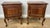 A charming pair of Vintage French Louis bedside tables , beautifully designed with elegant curves and a rich oak finish...