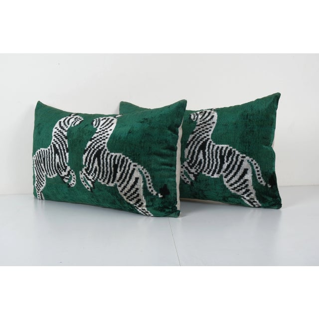 Zebra Silk Ikat Velvet Pillow Cover a Pair Chairish