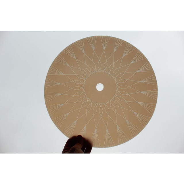 Metal Large Art Deco Recessed Light Fixture in Brass and Glass, 1950s For Sale - Image 7 of 11