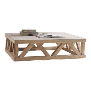 Modern History Rectangular Architectural Cocktail Table For Sale