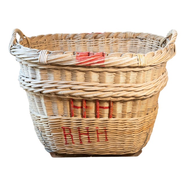French Champagne Harvesting Basket, c. 1940s For Sale