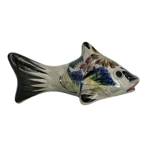 1970s Tonala Ceramic Fish Figurine