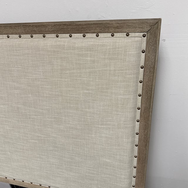 Queen Size Pottery Barn Toulouse Wood + Fabric Headboard For Sale - Image 11 of 12