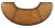 Traditional Brava Faux Leather Demilune Desk, Medium Brown For Sale - Image 3 of 7