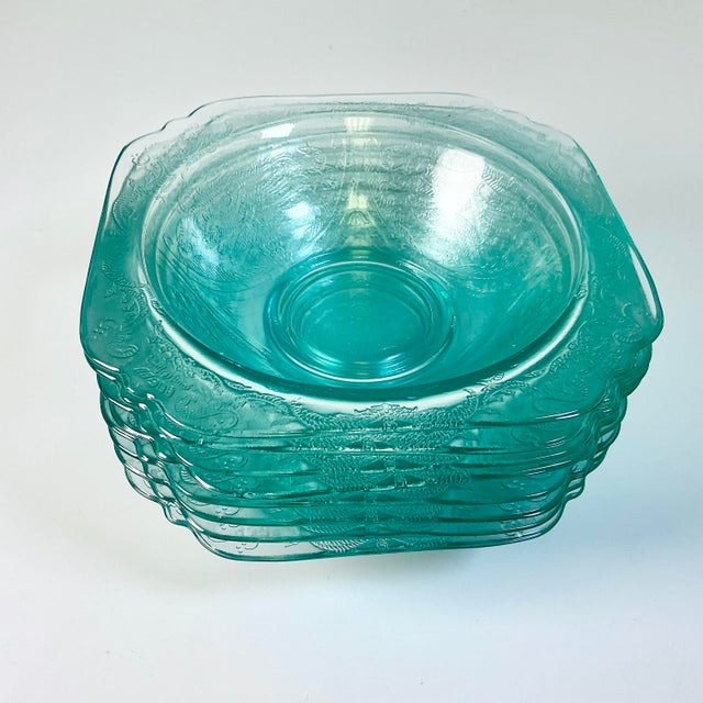1970s Vintage Victorian Boho Chic Indiana Glass Co. Recollection Dessert Bowls - Set of 8 For Sale - Image 11 of 11