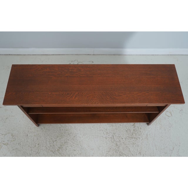2020s Stickley 1 Drawer Mission Oak Console Bookcase Table ~ Rare For Sale - Image 5 of 17