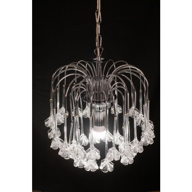 Set of 2 Vintage White Murano Chandelier, 1980s For Sale - Image 9 of 12