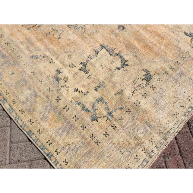 Distressed Turkish Area Rug - 84" X 143" For Sale - Image 11 of 13