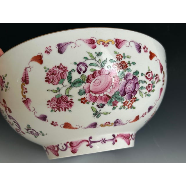 Ceramic Mid-18th Century English Soft-Paste Porcelain Punch Bowl, Circa 1755–1770 For Sale - Image 7 of 12