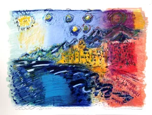 Wayne Ensrud, Camogli Italy, Lithograph