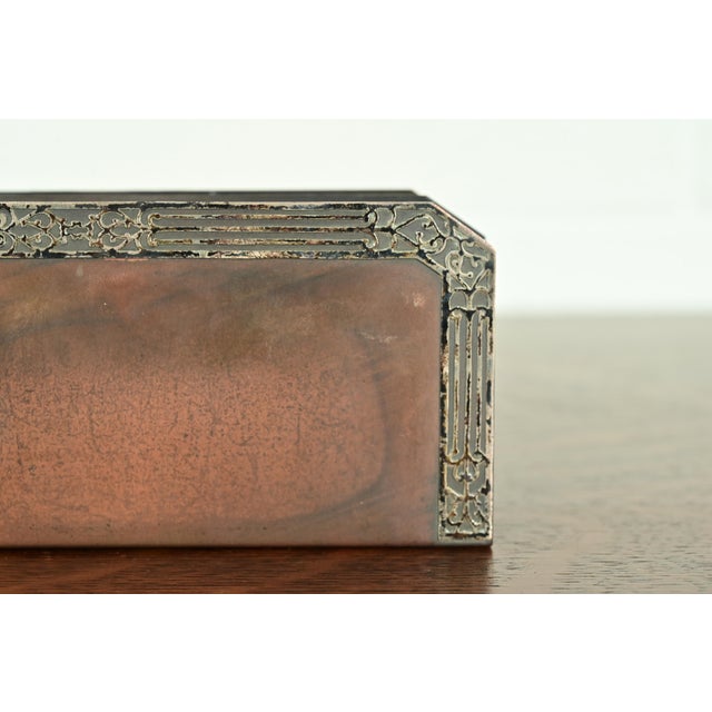 Heintz Arts & Crafts Sterling Silver on Bronze Letter Rack For Sale In South Bend - Image 6 of 11