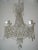 Italian Italian Completely Beaded Basket Crystal Prisms Silver Chandelier, C 1940 For Sale - Image 3 of 13