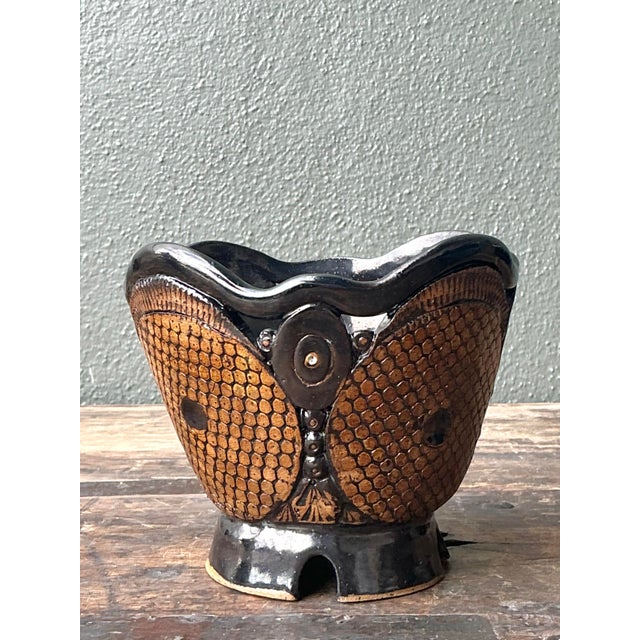 Late 20th Century Vintage Original Studio Pottery Vase For Sale - Image 5 of 12