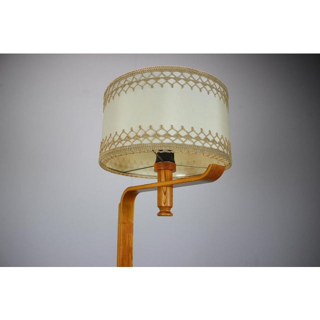 Mid-Century Scandinavian Wooden Floor Lamp, 1970s For Sale - Image 4 of 14