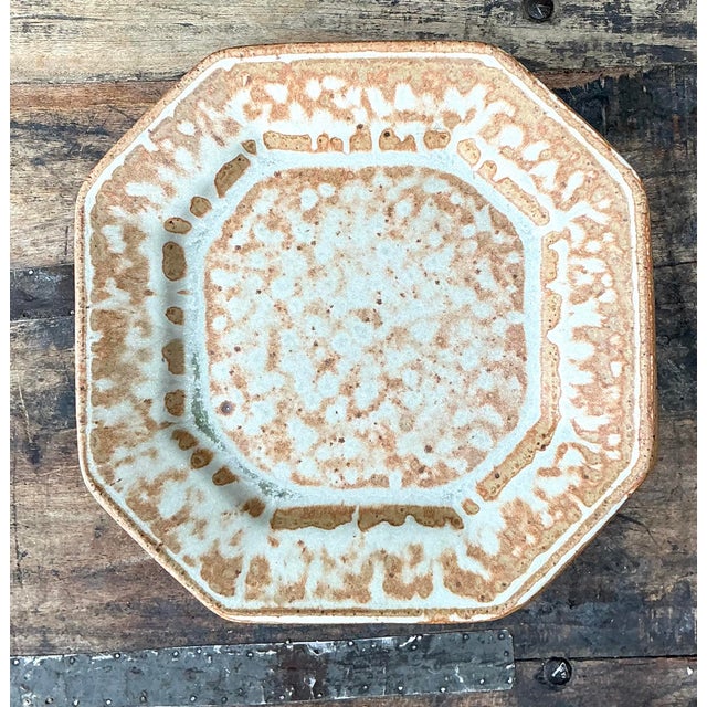 Vintage Original Studio Pottery Salad Plated - Set of 6 For Sale - Image 4 of 12