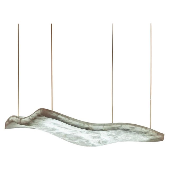 Aire Medium Pendant Lamp by United Alabaster For Sale - Image 14 of 14