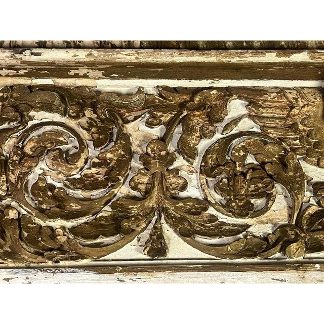 Wood 19th C. Painted & Parcel Gilt Mirror For Sale - Image 7 of 15