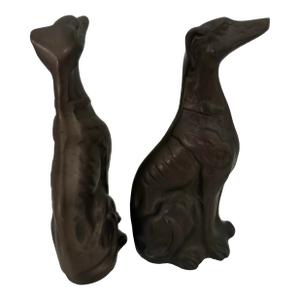 Pair of Vintage Borzoi Dog Bookends