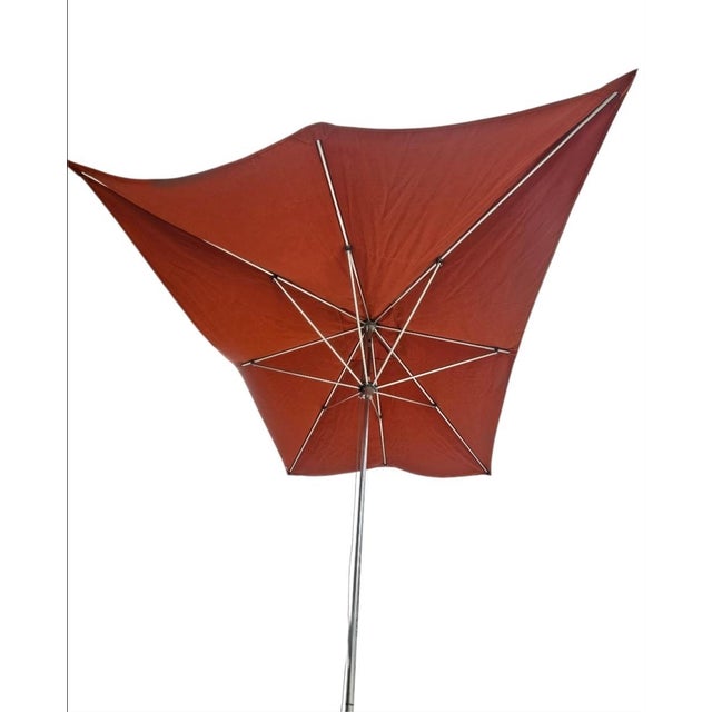 2010s Tuuci Ocean Master Large Rectangular Umbrella With Stand For Sale - Image 5 of 18