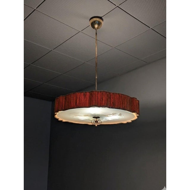 Metal Pendant Lamp by Paavo Tynell & Kyllikki Salmenhaara, 1940s For Sale - Image 7 of 18