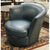 Contemporary Bradington Young Teal Blue Leather Swivel Chair - Teal For Sale - Image 3 of 4