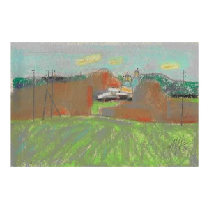 1990s Modern Pastel Landscape