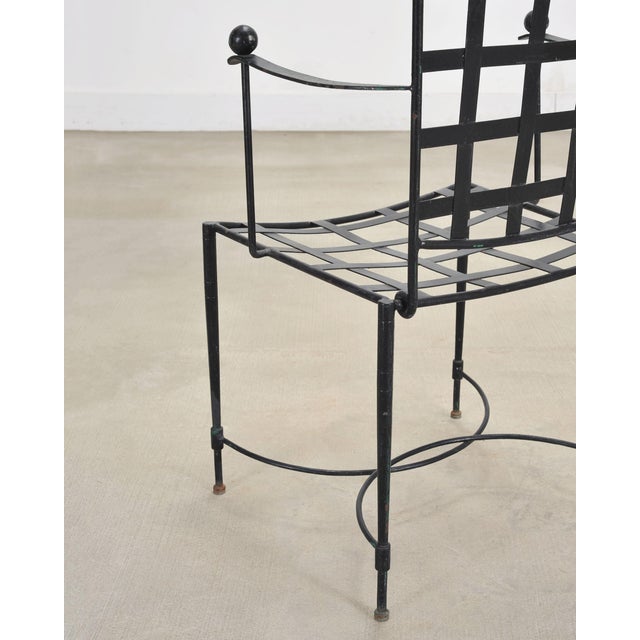 Metal Mario Papperzini Mid-Century Amalfi Iron Patio Garden Armchair For Sale - Image 7 of 18