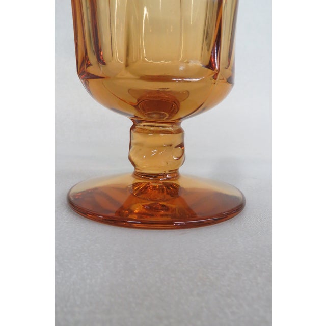 Fostoria Fostoria Jamestown Amber Glass Juice Ice Cream Footed Goblet 4224b For Sale - Image 4 of 10