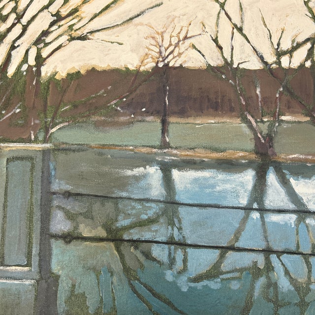 Contemporary original landscape painting by Stephen Heigh on canvas. Signed and framed. Measures 20x16 or 21x17 framed....