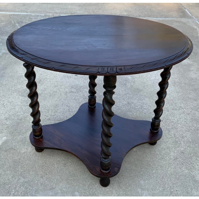 Vintage Barley Twist Oval Side Table Chairish
