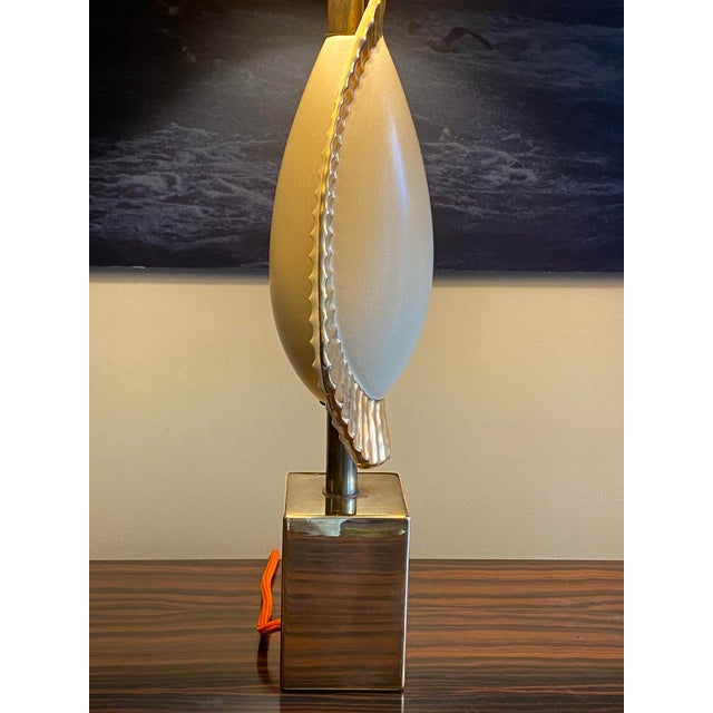 Beige Ceramic Lamp, Italy, 1970 For Sale - Image 8 of 18