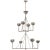 Alberto Large Two Tier Chandelier in Burnished Silver Leaf Designer: Julie Neill Canopy: 5.5" Round Mounting: Chain Shade...