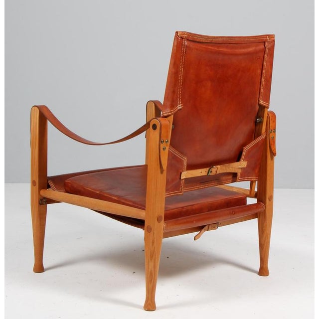 Animal Skin Safari Chair by Kaare Klint for Rud Rasmussen, 1960s For Sale - Image 7 of 9