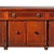 A fine antique American mahogany veneer Sheraton style sideboard. Interior shelves. Circa 1850. Hardware all original. No...