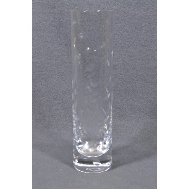 Contemporary Vintage Baccarat “Grain De Riz" Cut Crystal Bud Vase, France, 1970s For Sale - Image 3 of 6